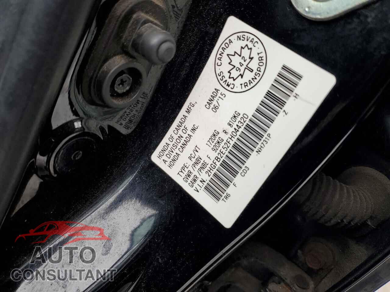 HONDA CIVIC 2015 - 2HGFB2E52FH044320