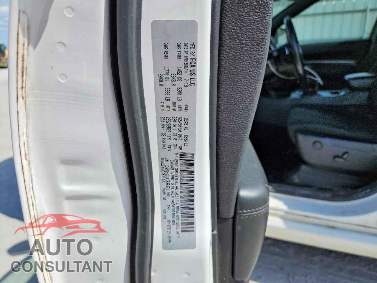 DODGE DURANGO 2019 - 1C4RDHDG1KC836371