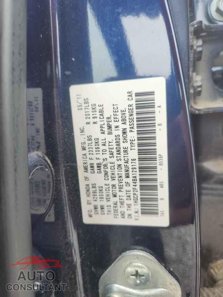 HONDA ACCORD 2011 - 1HGCP2F44BA129176