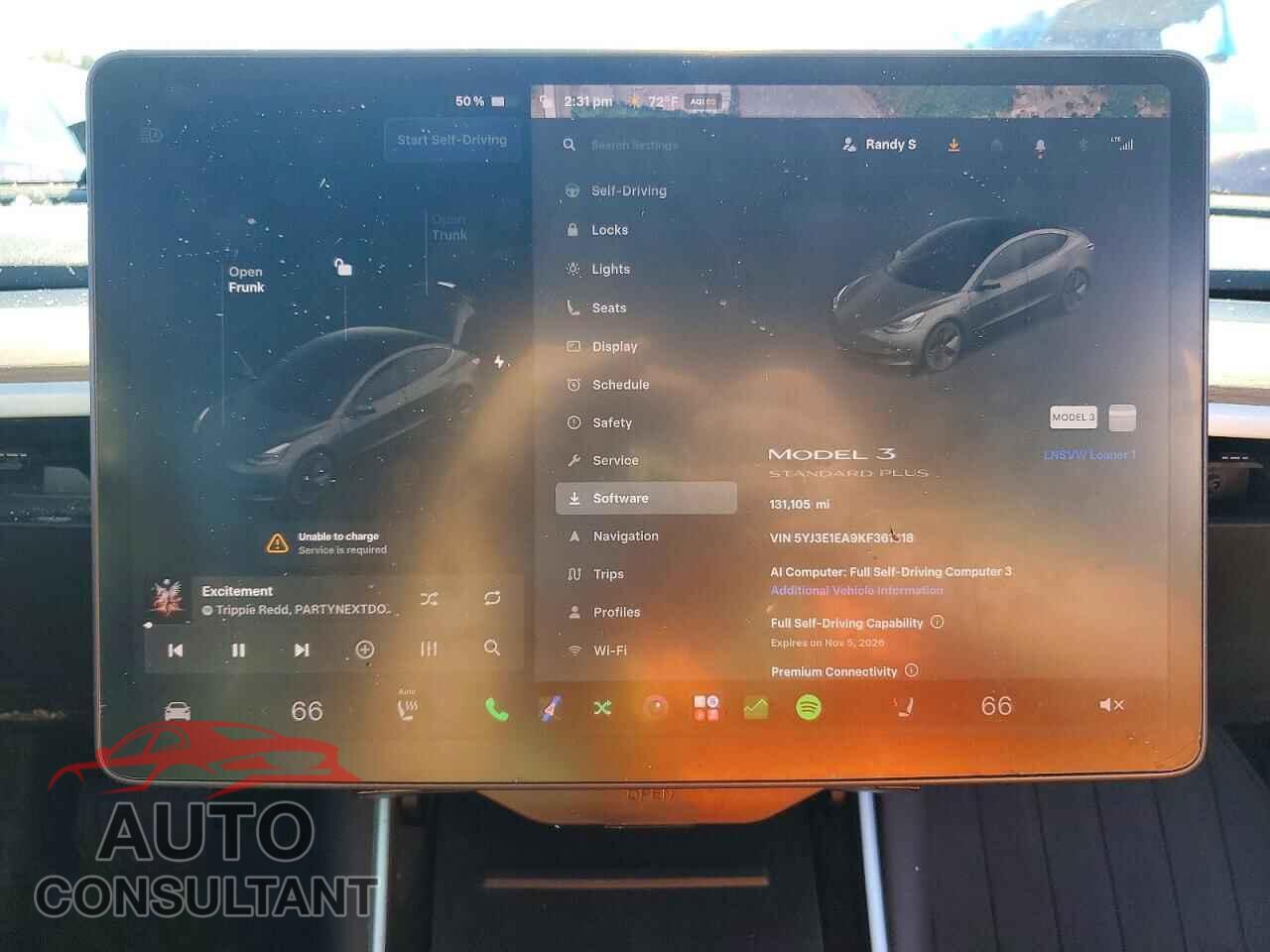 TESLA MODEL 3 2019 - 5YJ3E1EA9KF361818