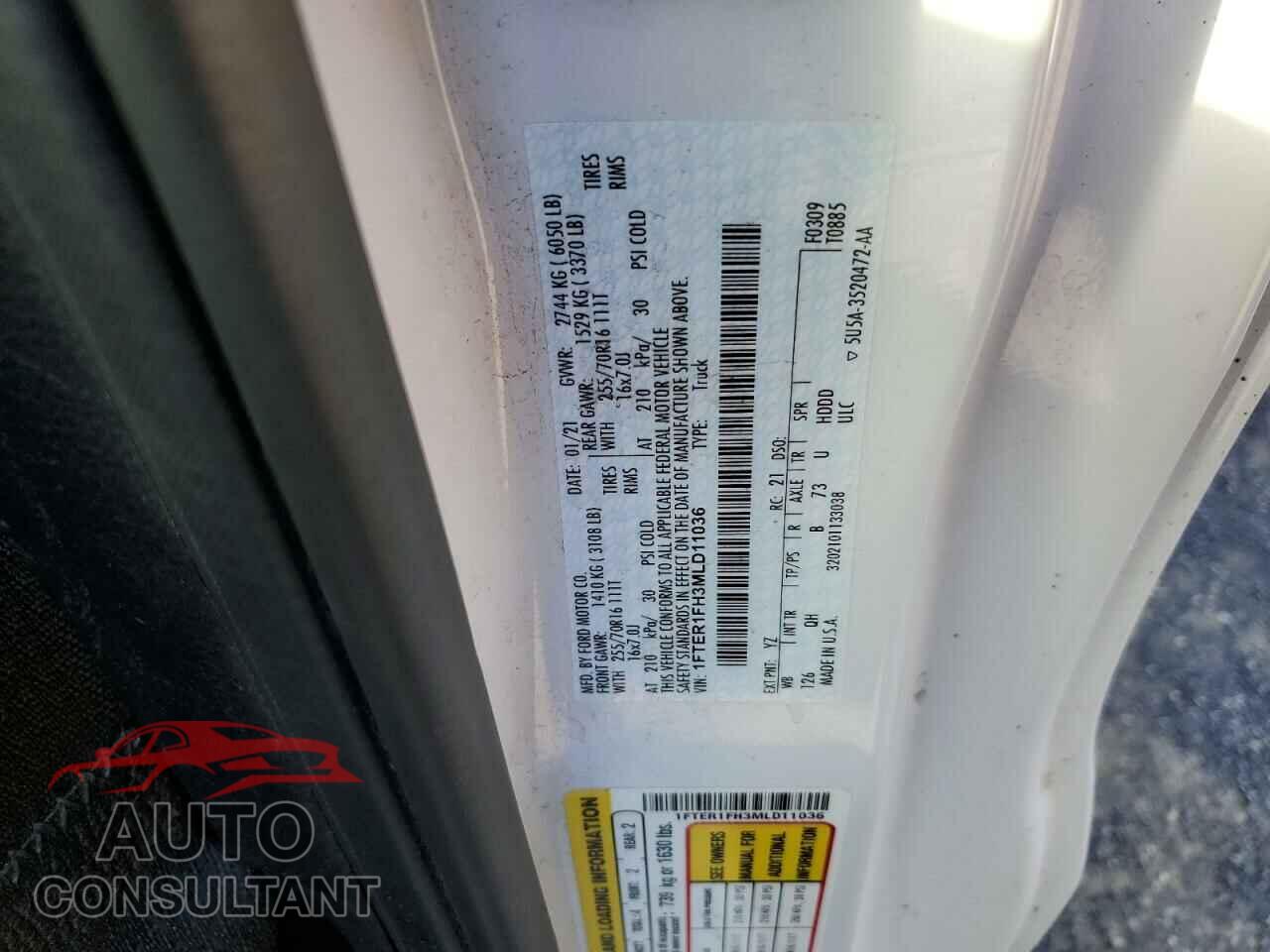 FORD RANGER 2021 - 1FTER1FH3MLD11036