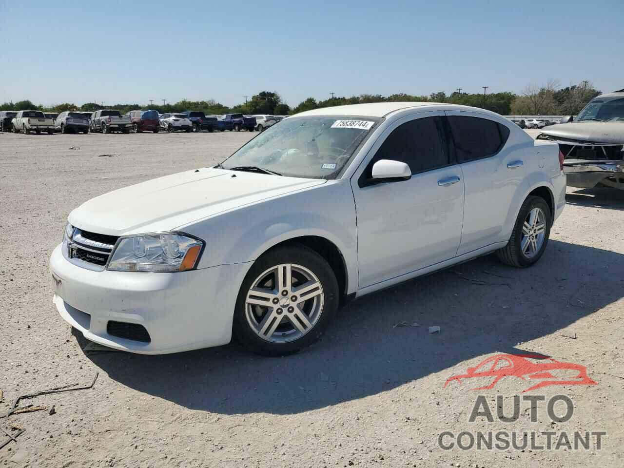 DODGE AVENGER 2012 - 1C3CDZCB7CN144627