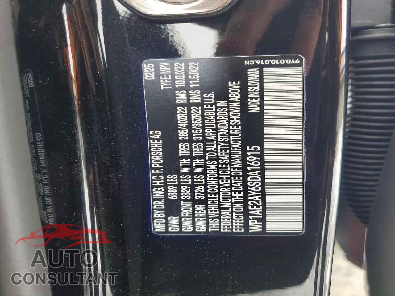 PORSCHE CAYENNE 2025 - WP1AE2AY6SDA16915