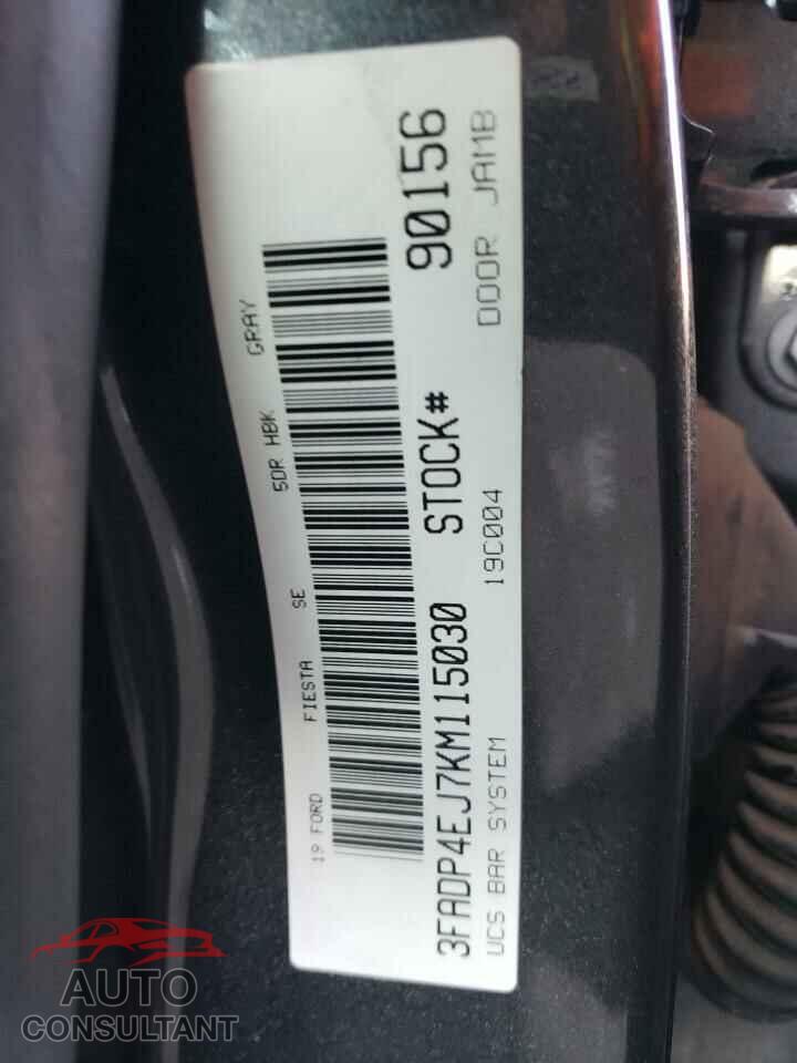 FORD FIESTA 2019 - 3FADP4EJ7KM115030