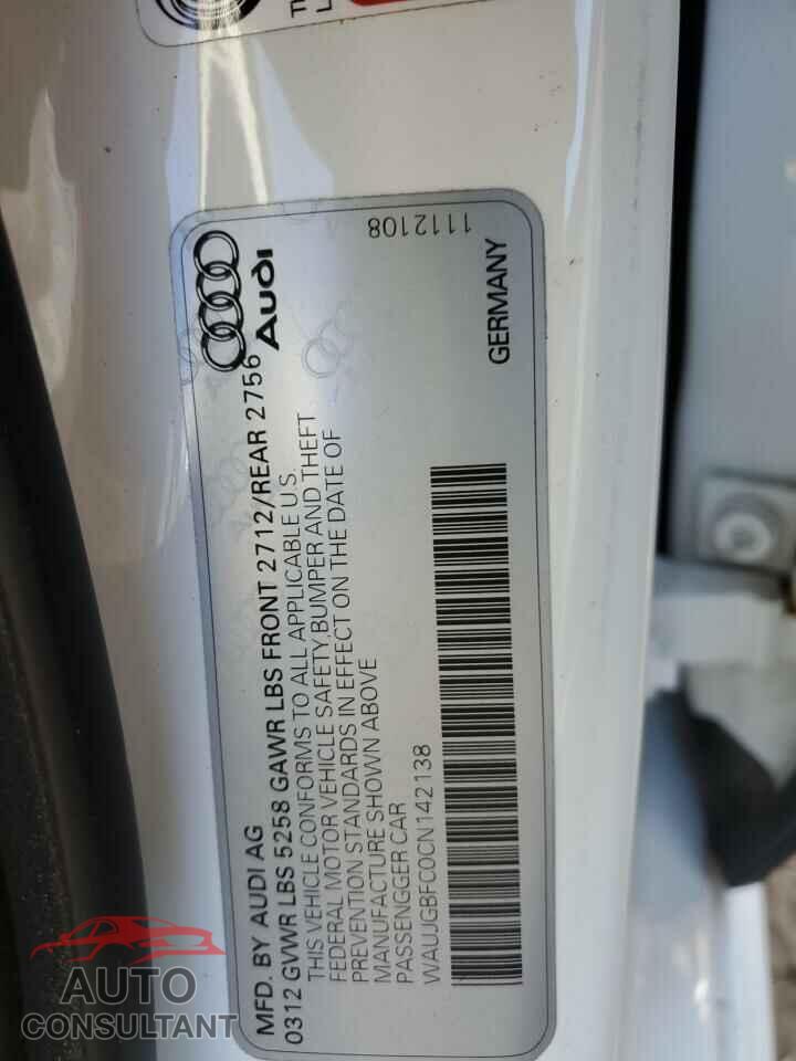 AUDI A6 2012 - WAUJGBFC0CN142138