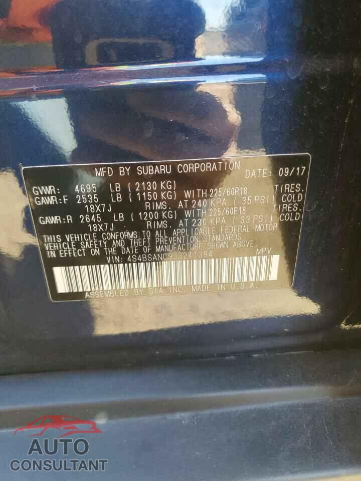 SUBARU OUTBACK 2018 - 4S4BSANC9J3241384