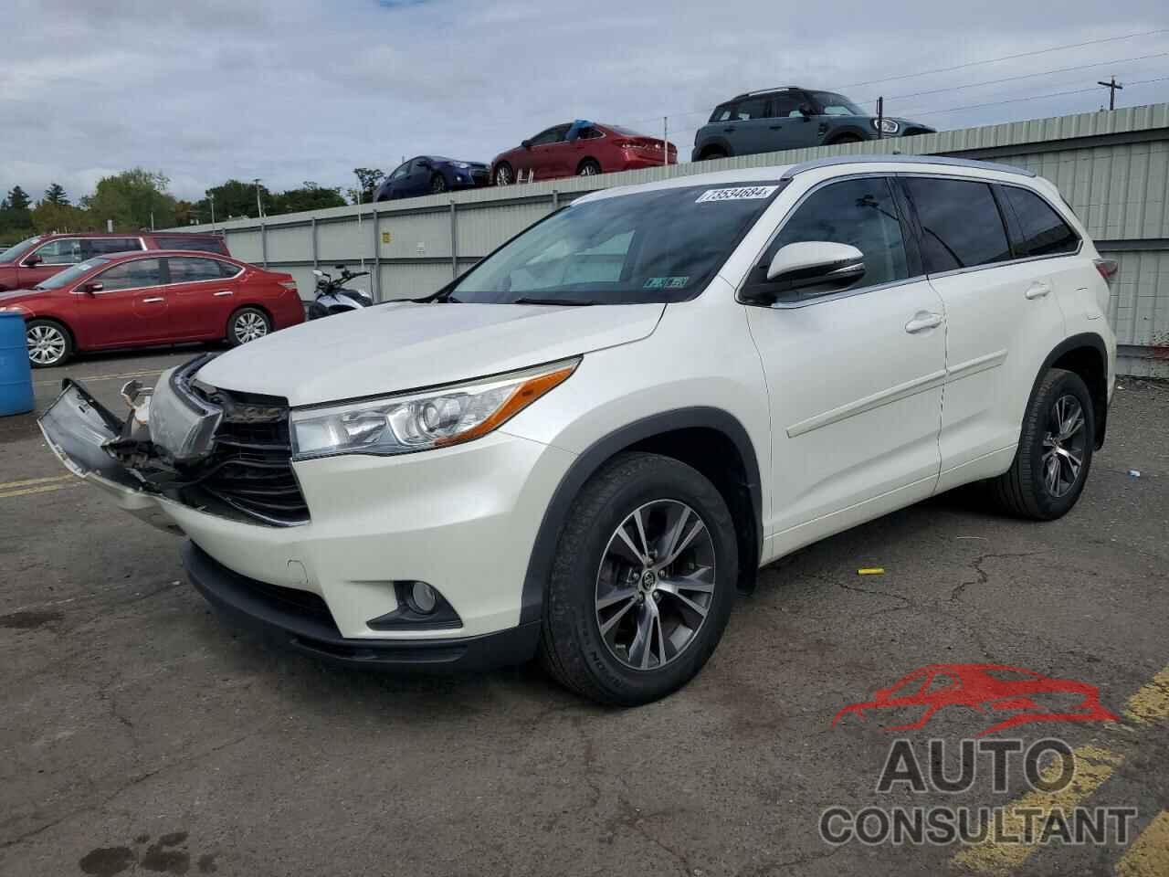 TOYOTA HIGHLANDER 2016 - 5TDJKRFH3GS275496