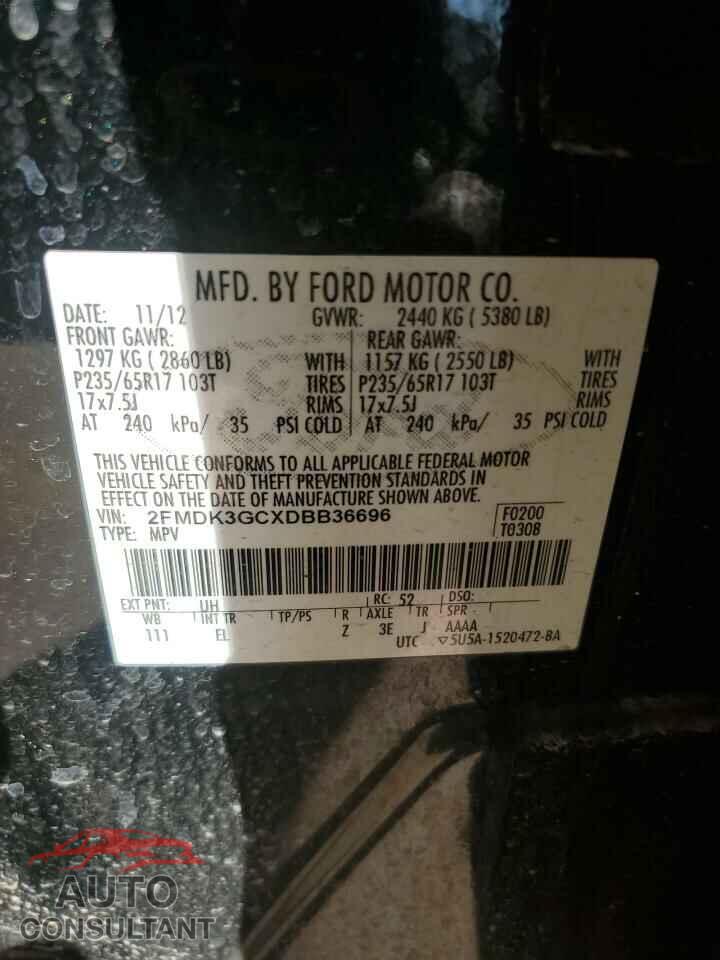 FORD EDGE 2013 - 2FMDK3GCXDBB36696