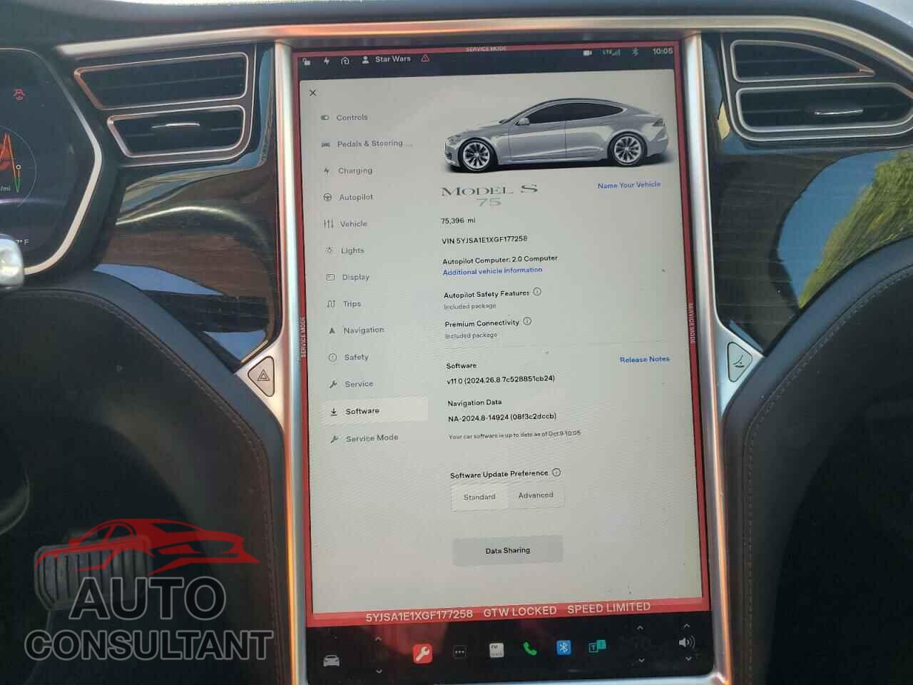 TESLA MODEL S 2016 - 5YJSA1E1XGF177258