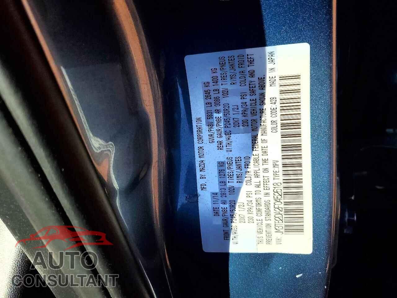 MAZDA CX-9 2015 - JM3TB2DA2F0452618