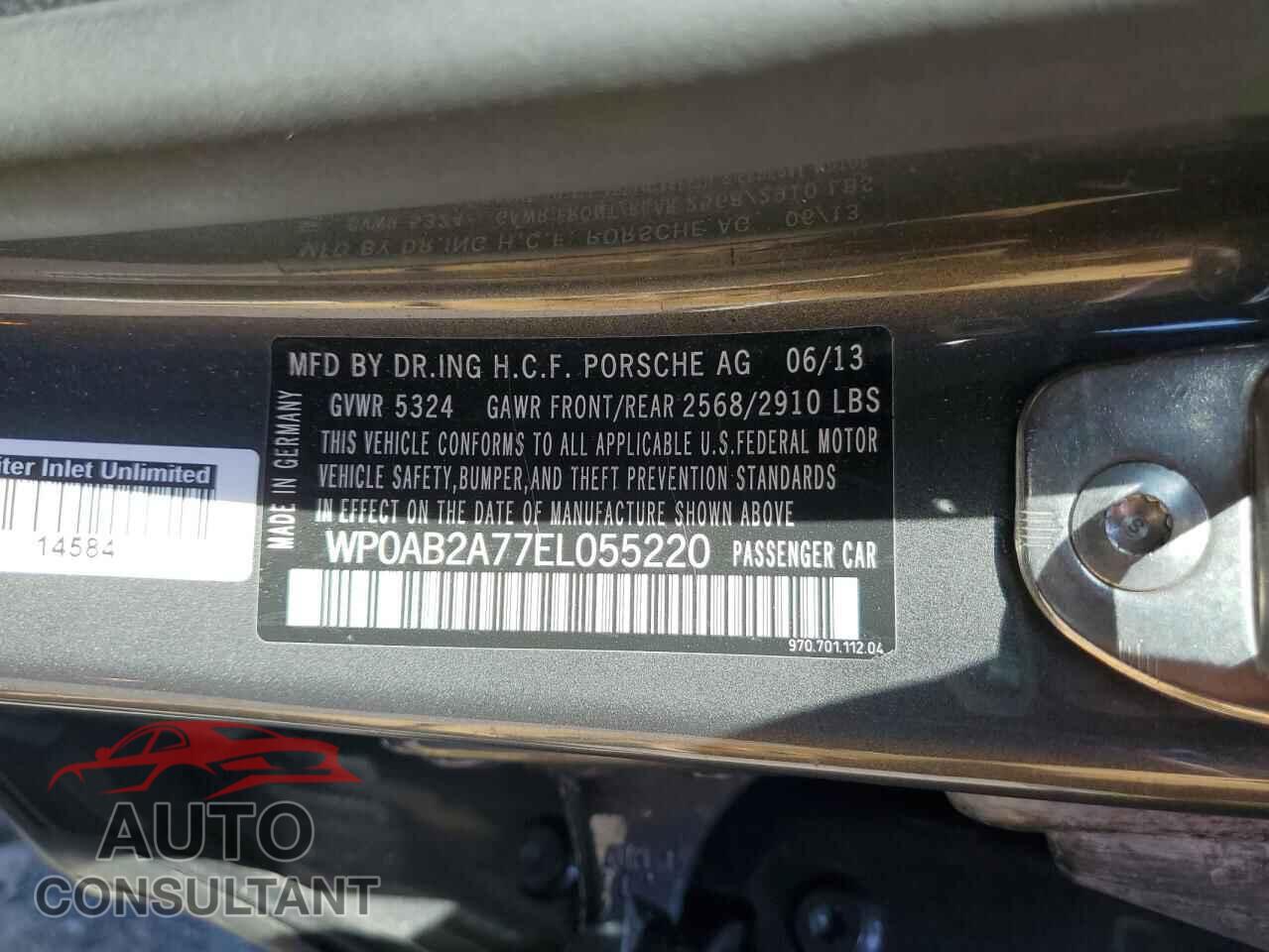 PORSCHE PANAMERA 2014 - WP0AB2A77EL055220