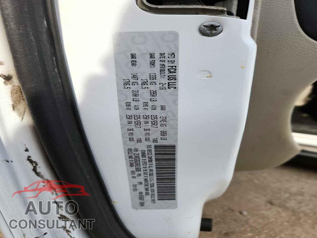 DODGE CARAVAN 2016 - 2C4RDGBG2GR316689