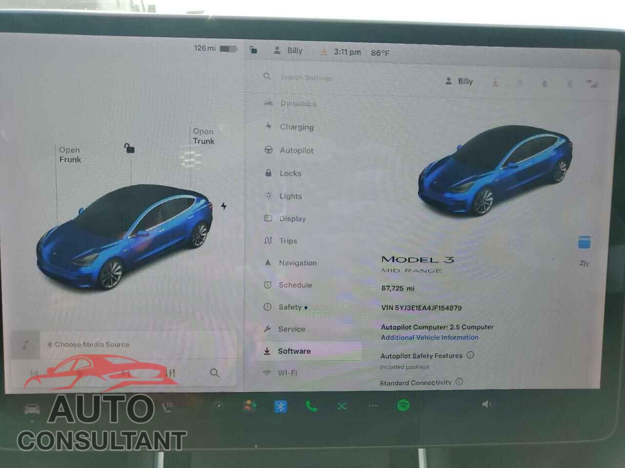 TESLA MODEL 3 2018 - 5YJ3E1EA4JF154879