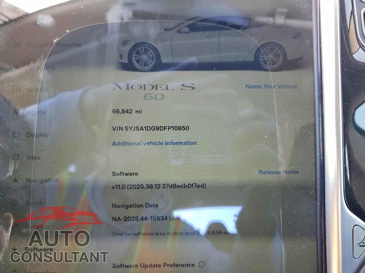 TESLA MODEL S 2013 - 5YJSA1DG9DFP10850