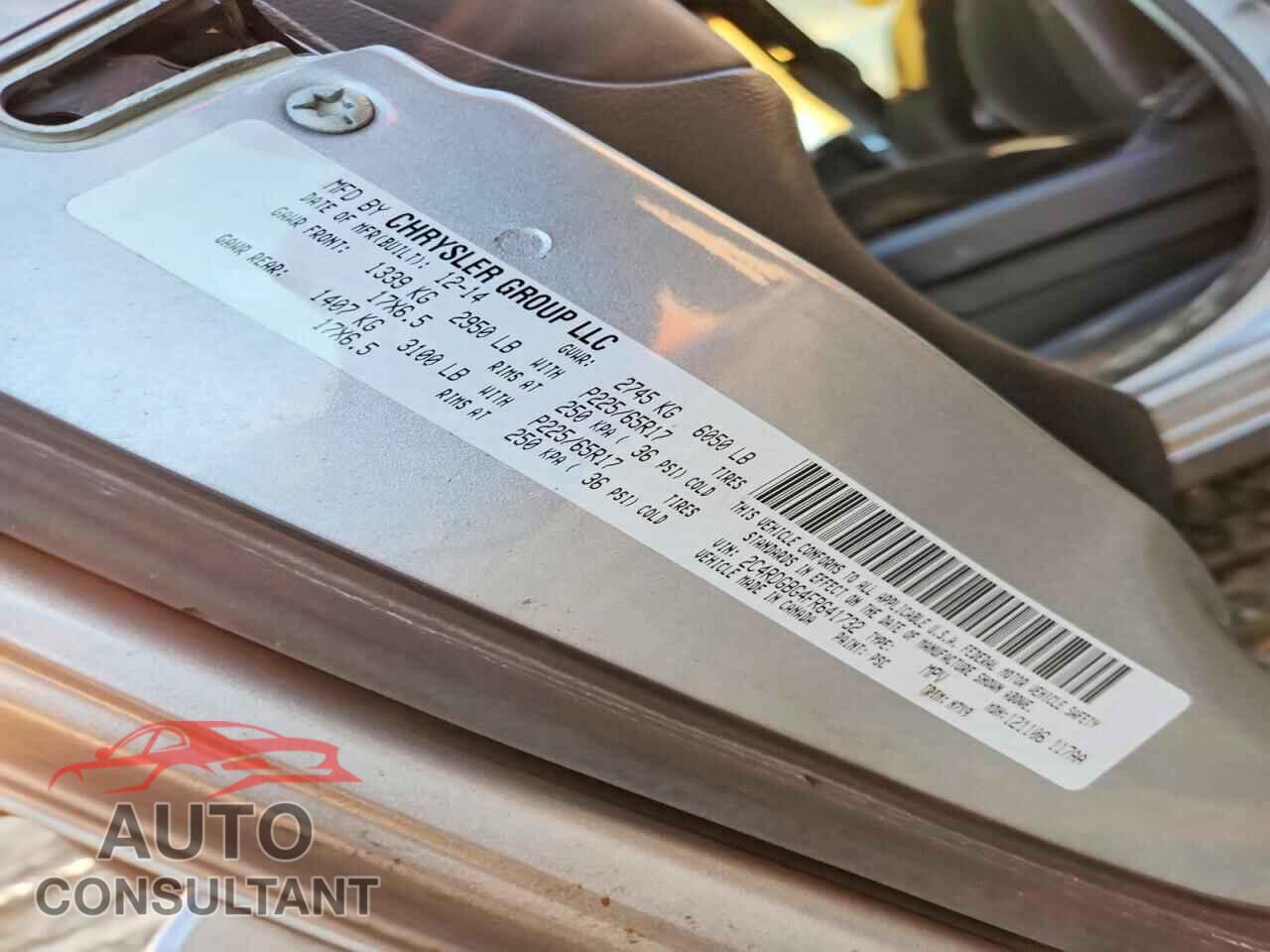 DODGE CARAVAN 2015 - 2C4RDGBG4FR641732