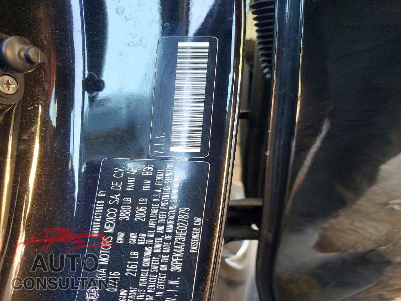 KIA FORTE 2017 - 3KPFK4A73HE027879