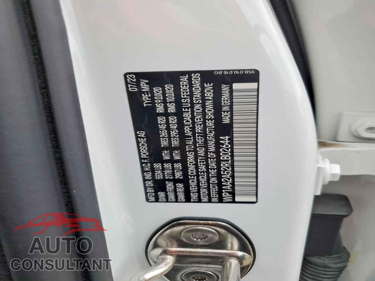 PORSCHE MACAN BASE 2024 - WP1AA2A52RLB02644