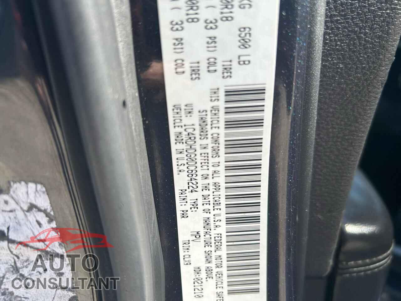 DODGE DURANGO 2013 - 1C4RDHDG0DC664224