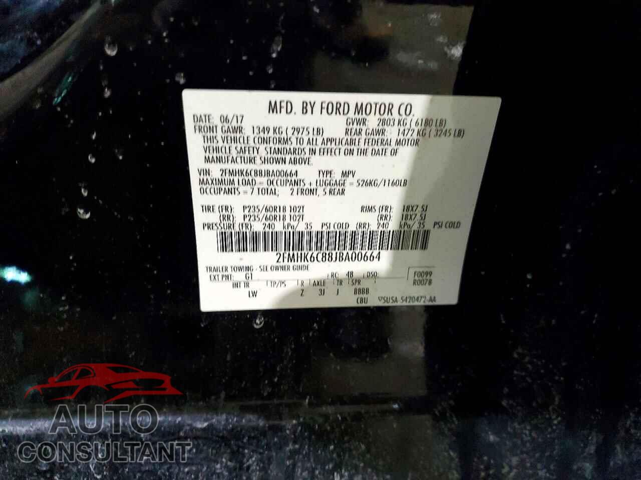FORD FLEX 2018 - 2FMHK6C88JBA00664