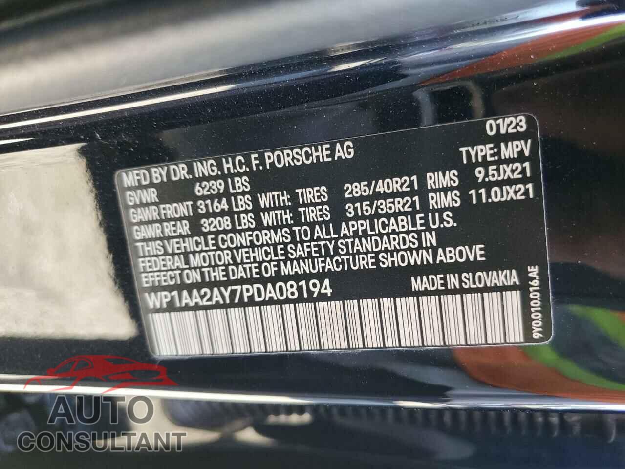 PORSCHE CAYENNE BA 2023 - WP1AA2AY7PDA08194