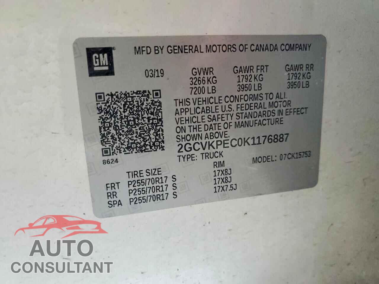 CHEVROLET SILVERADO 2019 - 2GCVKPEC0K1176887