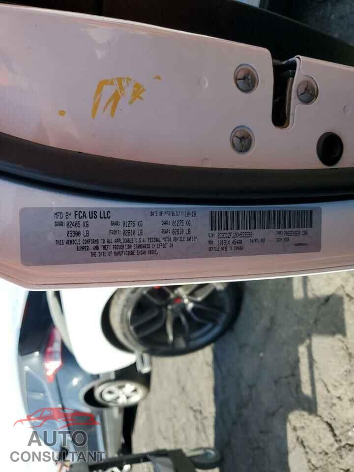 DODGE CHALLENGER 2019 - 2C3CDZFJ2KH533959