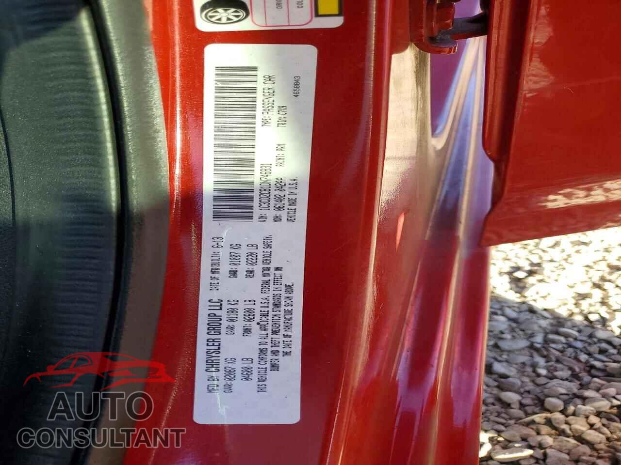 DODGE AVENGER 2013 - 1C3CDZCB1DN746831