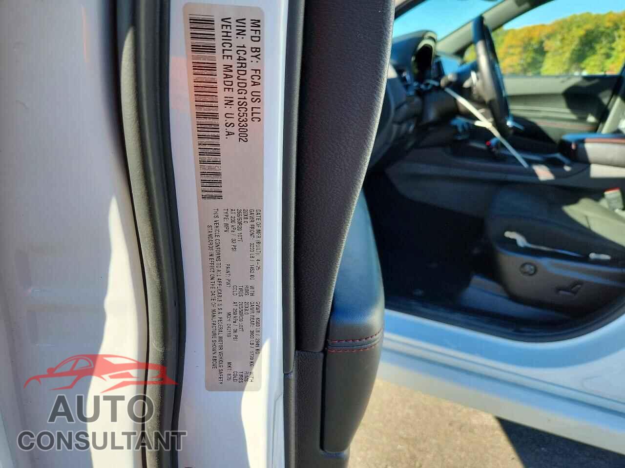 DODGE DURANGO 2025 - 1C4RDJDG1SC533002