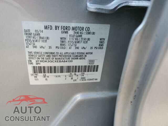 FORD EDGE 2014 - 2FMDK3GCXEBA84150