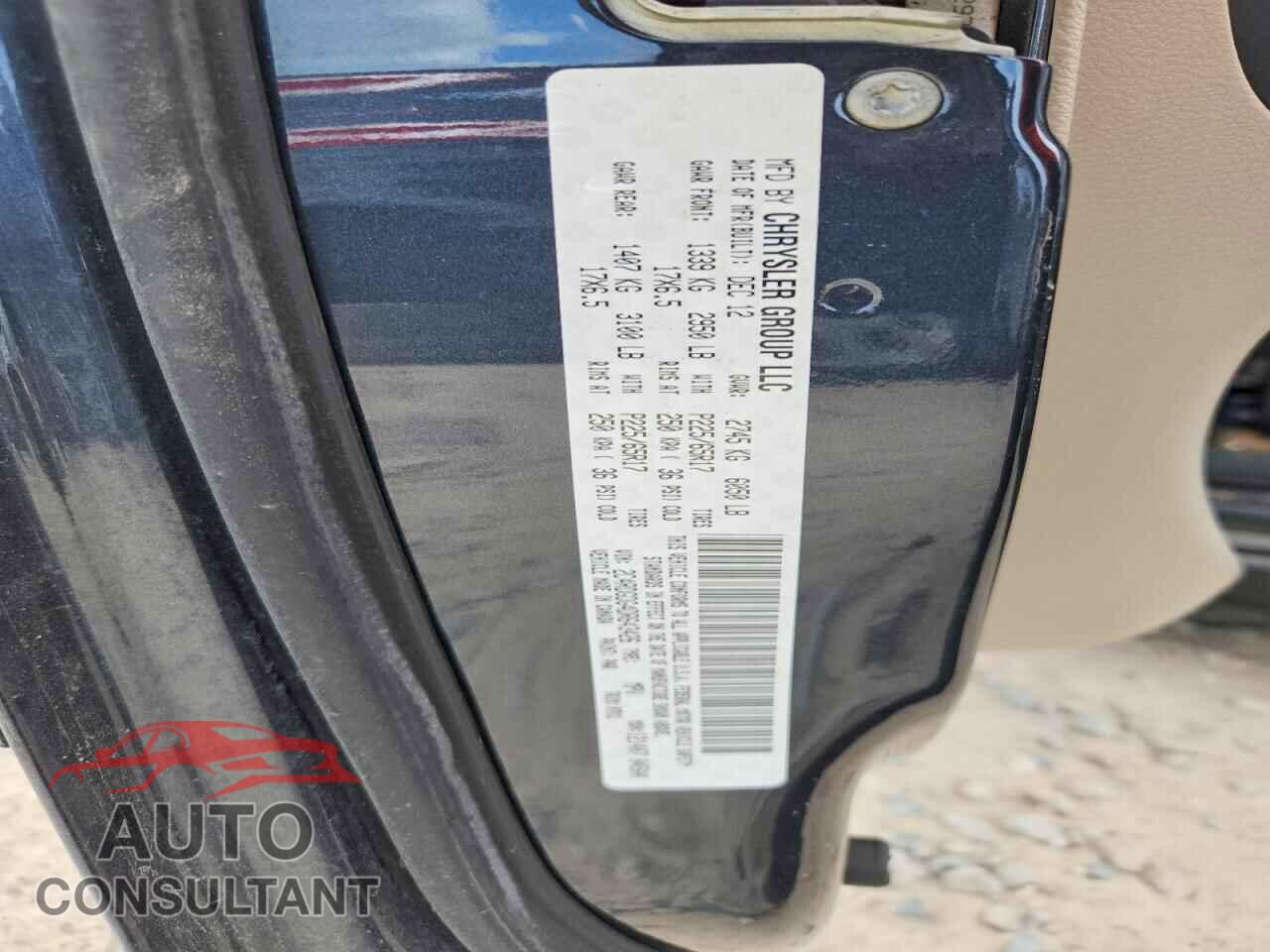DODGE CARAVAN 2013 - 2C4RDGDG4DR643426