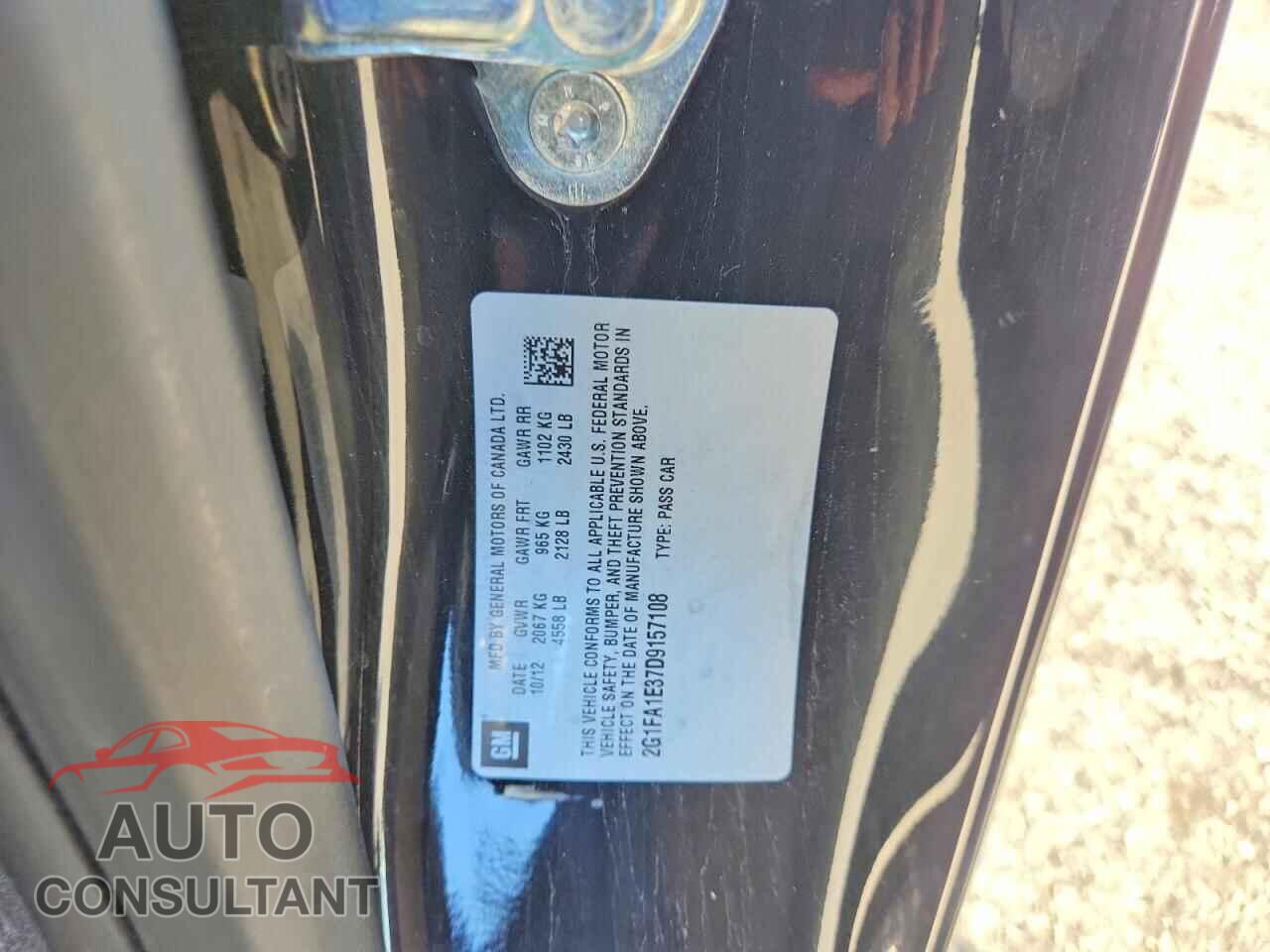 CHEVROLET CAMARO 2013 - 2G1FA1E37D9157108