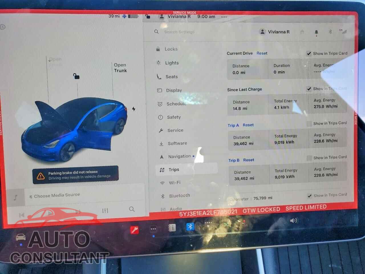 TESLA MODEL 3 2020 - 5YJ3E1EA2LF785021