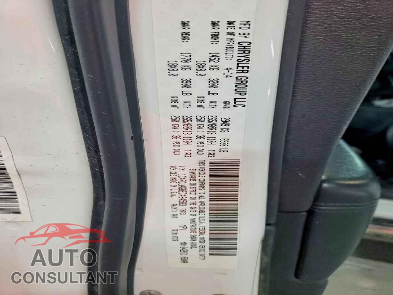 DODGE DURANGO 2014 - 1C4RDJAG8EC484583