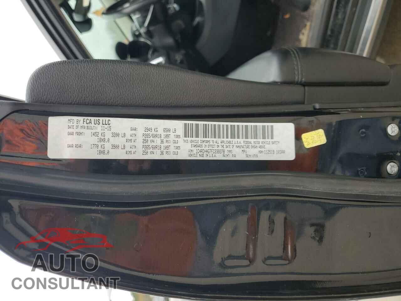 DODGE DURANGO 2015 - 1C4RDHAG7FC239378