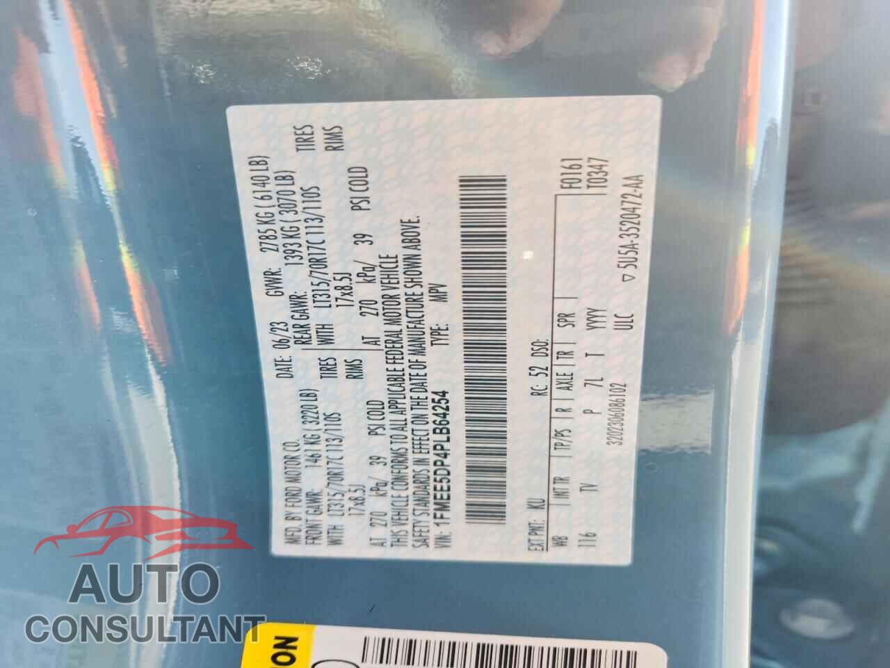 FORD BRONCO 2023 - 1FMEE5DP4PLB64254