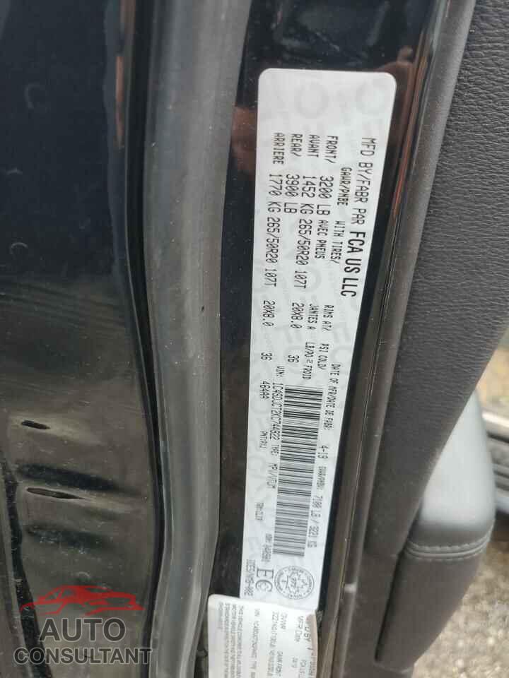 DODGE DURANGO 2019 - 1C4SDJCT2KC744922
