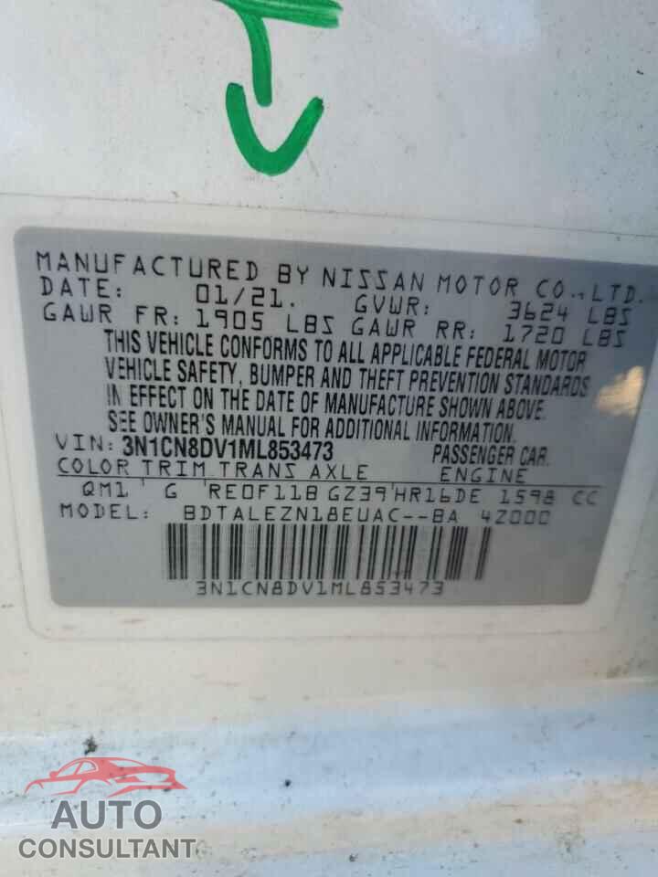 NISSAN VERSA 2021 - 3N1CN8DV1ML853473