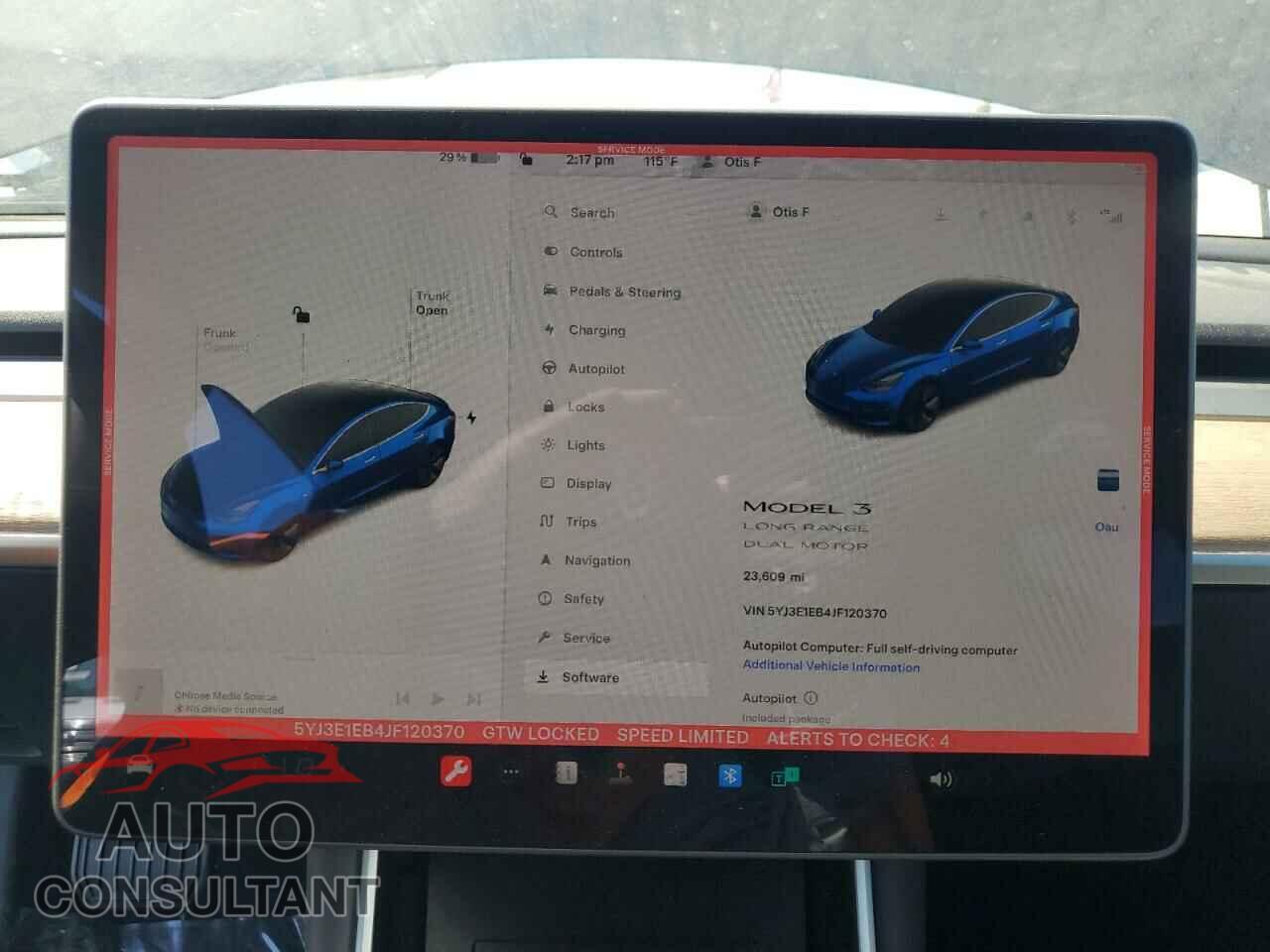 TESLA MODEL 3 2018 - 5YJ3E1EB4JF120370