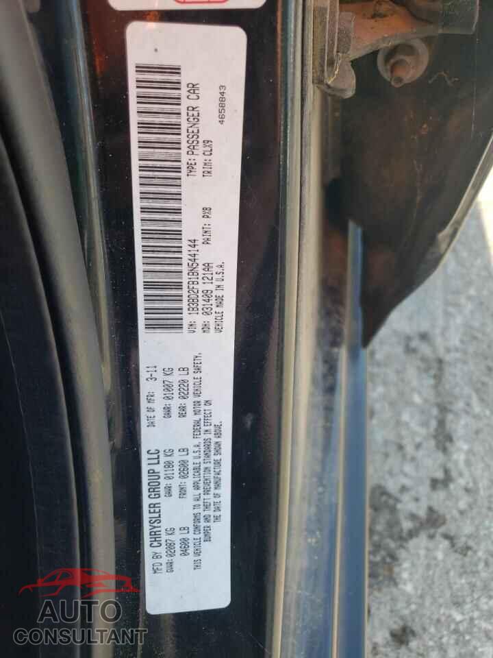 DODGE AVENGER 2011 - 1B3BD2FB1BN544144