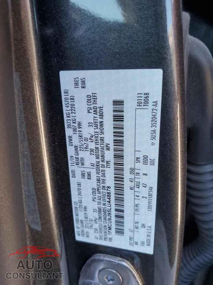 FORD ESCAPE 2020 - 1FMCU9J95LUA48878