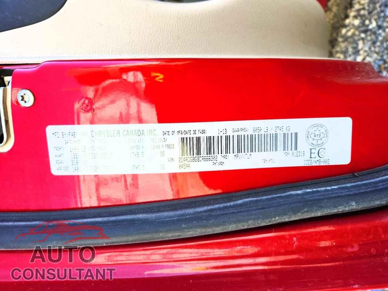 DODGE CARAVAN 2013 - 2C4RDGBG9DR666302