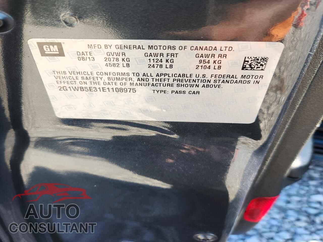 CHEVROLET IMPALA 2014 - 2G1WB5E31E1108975