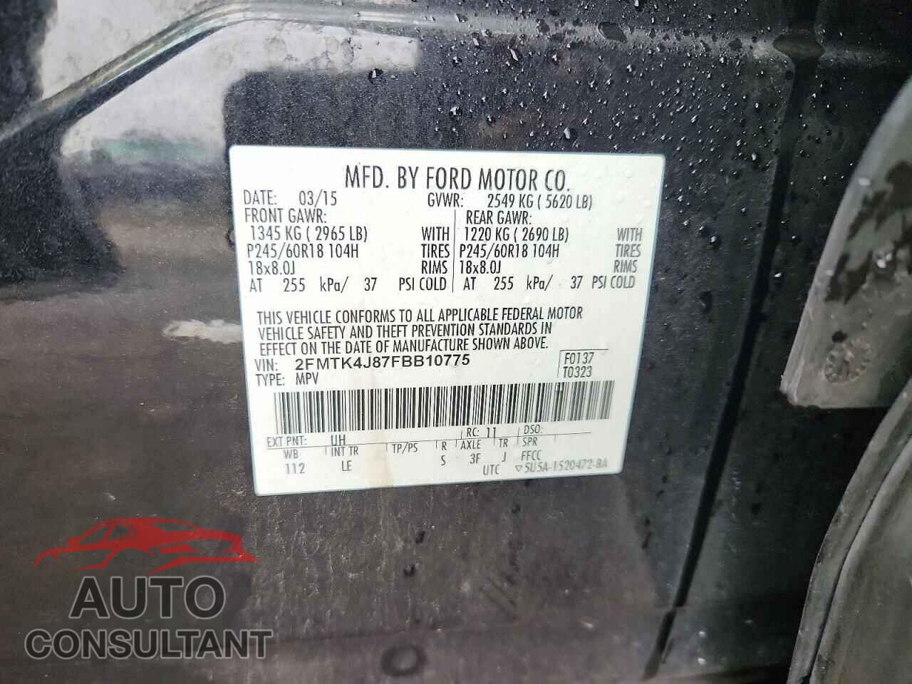 FORD EDGE 2015 - 2FMTK4J87FBB10775