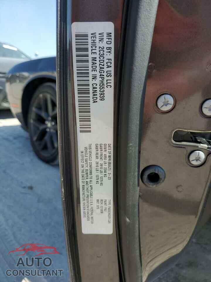 DODGE CHALLENGER 2023 - 2C3CDZAG4PH553939