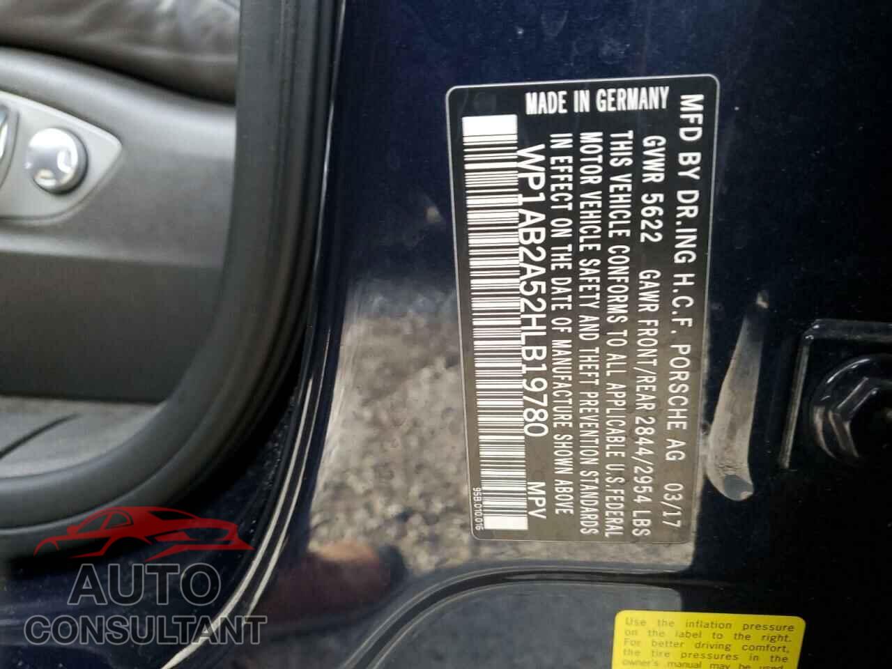 PORSCHE MACAN 2017 - WP1AB2A52HLB19780