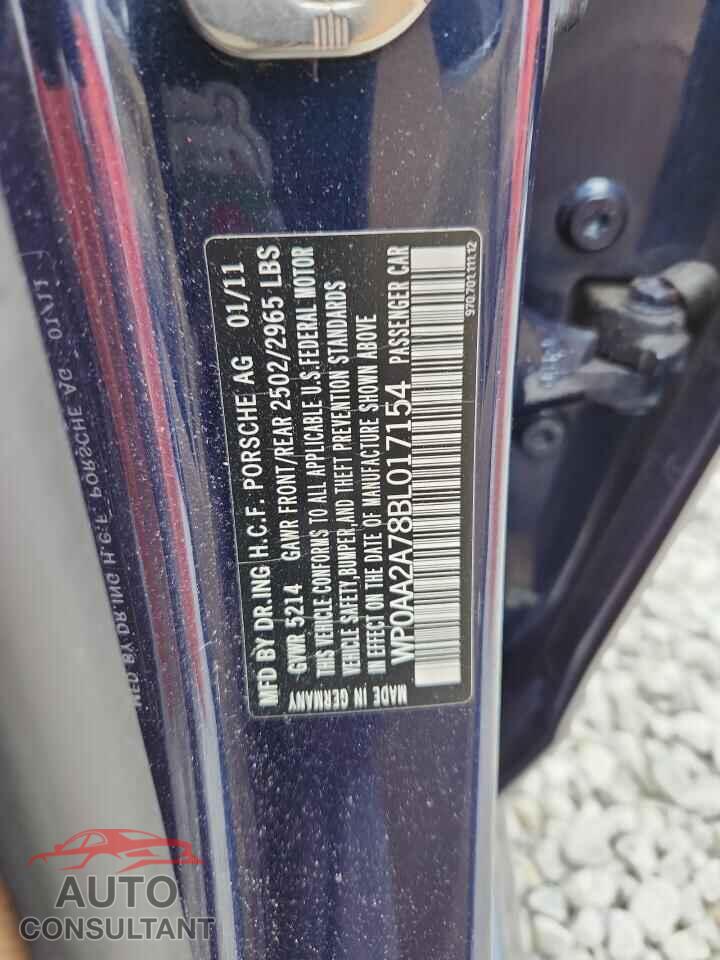 PORSCHE PANAMERA 2011 - WP0AA2A78BL017154