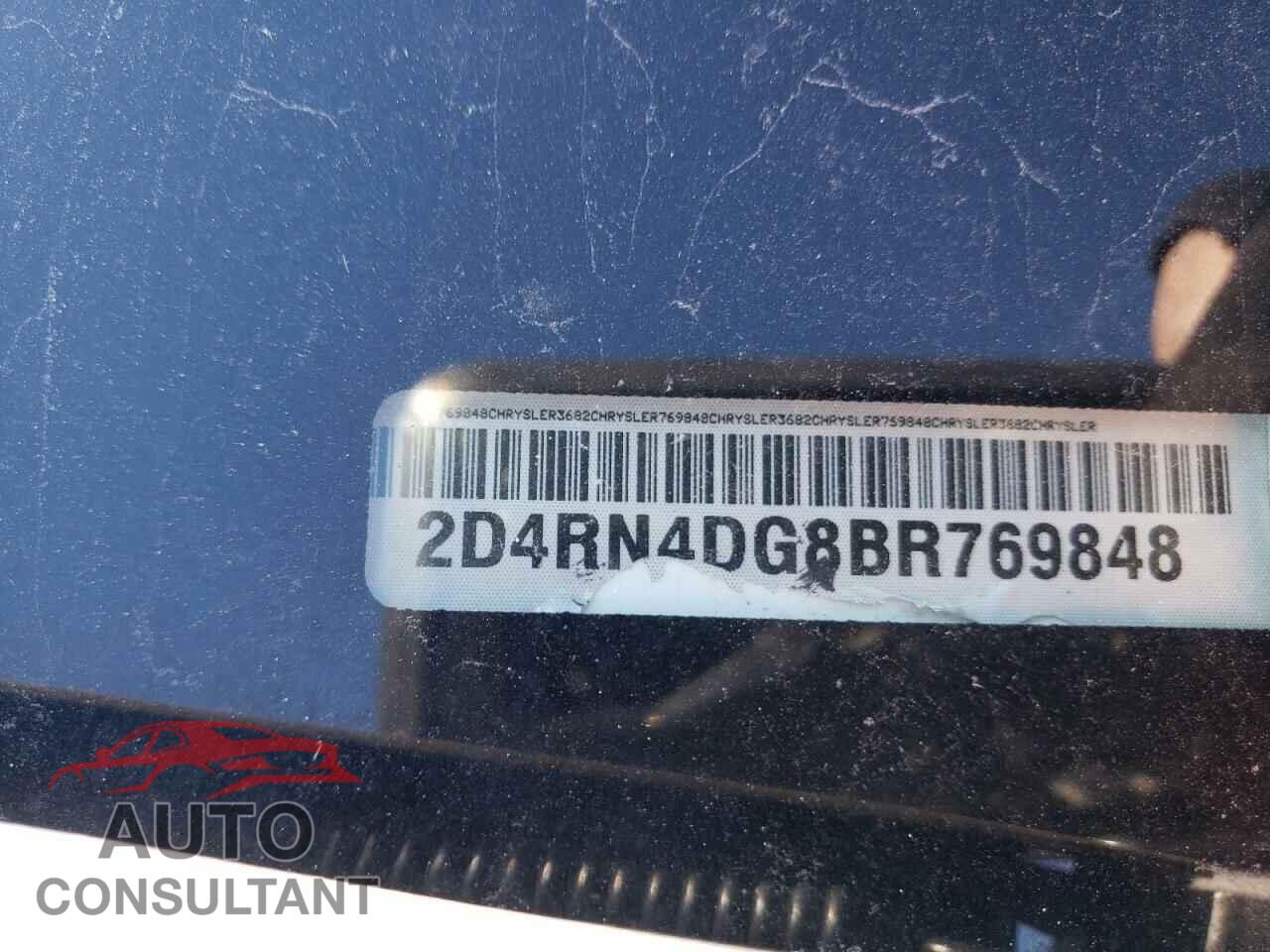 DODGE CARAVAN 2011 - 2D4RN4DG8BR769848