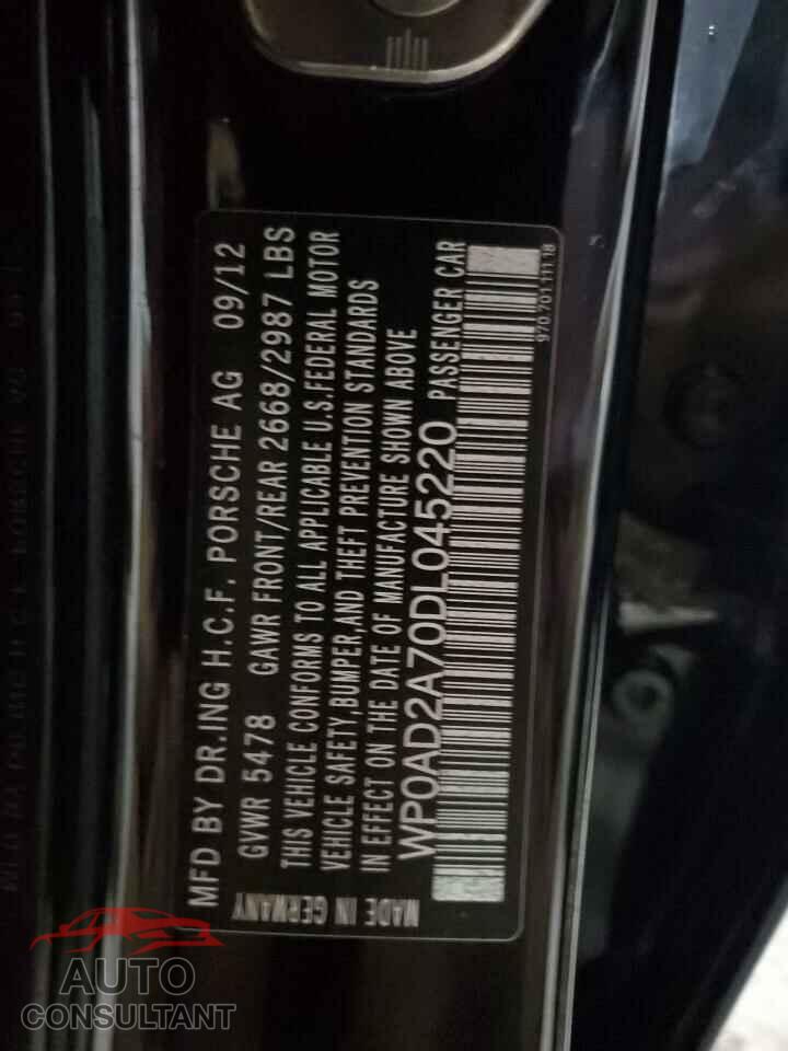 PORSCHE PANAMERA 2013 - WP0AD2A70DL045220
