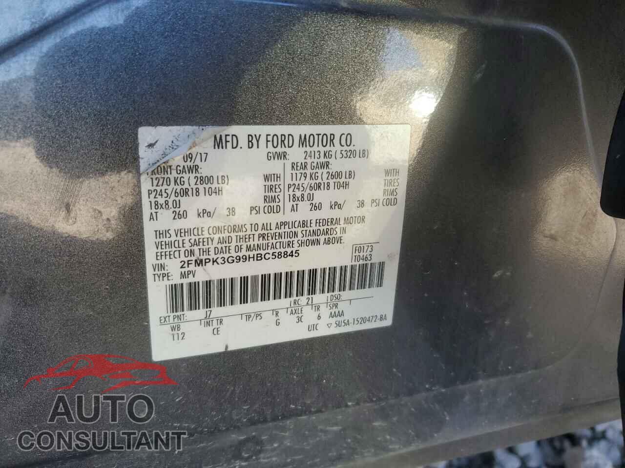 FORD EDGE 2017 - 2FMPK3G99HBC58845