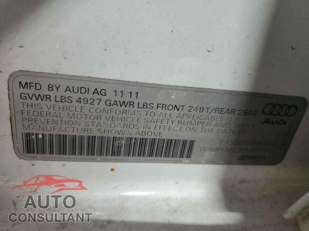 AUDI A4 2012 - WAUFFAFL0CN015957